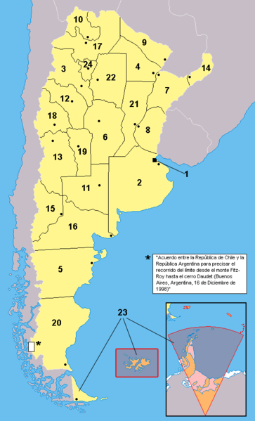 mapa de Argentina