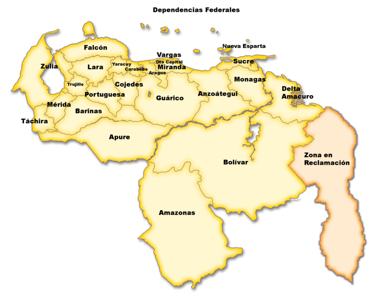 mapa de Venezuela